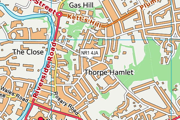 NR1 4JA map - OS VectorMap District (Ordnance Survey)