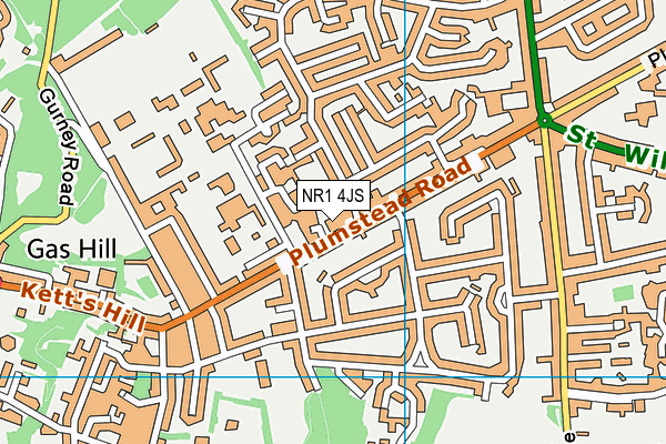 NR1 4JS map - OS VectorMap District (Ordnance Survey)