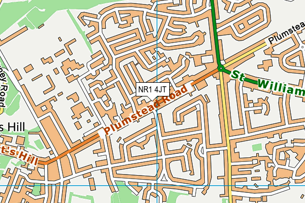 NR1 4JT map - OS VectorMap District (Ordnance Survey)