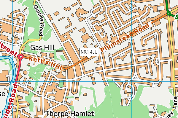 NR1 4JU map - OS VectorMap District (Ordnance Survey)