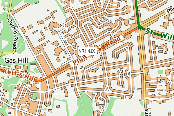 NR1 4JX map - OS VectorMap District (Ordnance Survey)