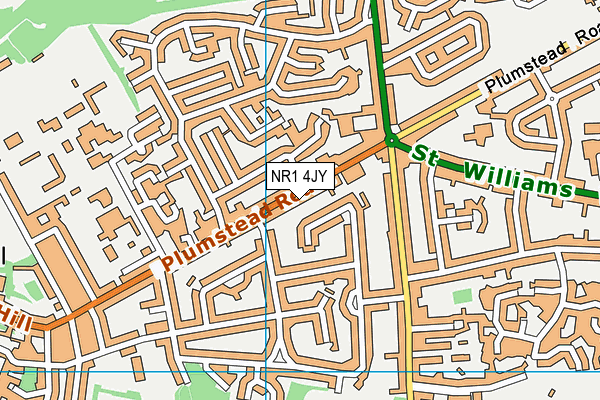 NR1 4JY map - OS VectorMap District (Ordnance Survey)