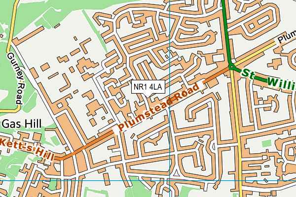 NR1 4LA map - OS VectorMap District (Ordnance Survey)