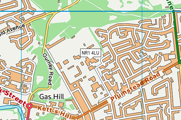 Hmp Norwich map (NR1 4LU) - OS VectorMap District (Ordnance Survey)