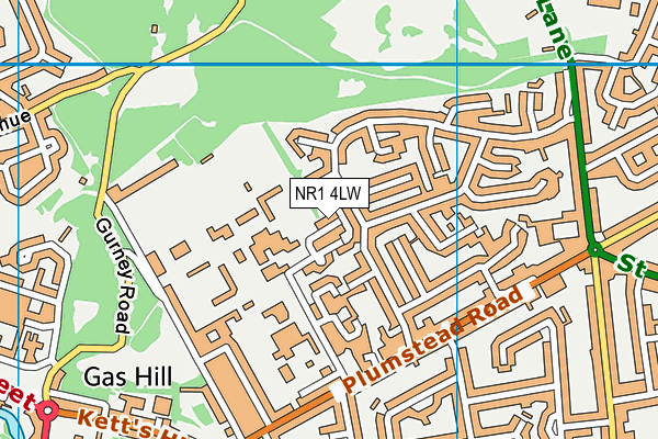 NR1 4LW map - OS VectorMap District (Ordnance Survey)