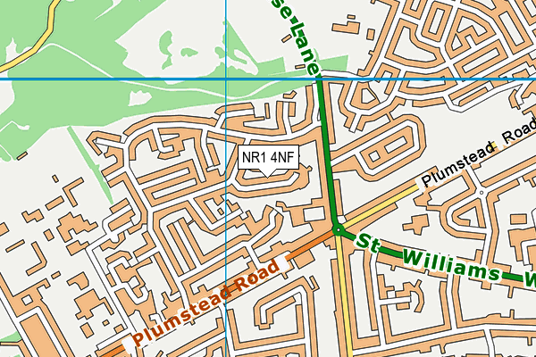 NR1 4NF map - OS VectorMap District (Ordnance Survey)
