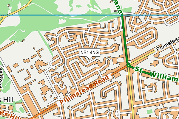 NR1 4NG map - OS VectorMap District (Ordnance Survey)