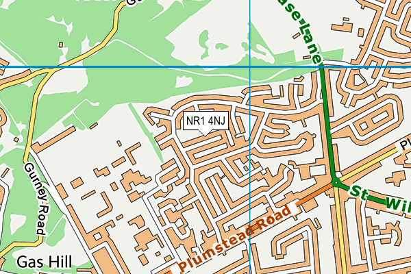 NR1 4NJ map - OS VectorMap District (Ordnance Survey)