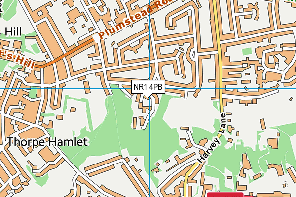 NR1 4PB map - OS VectorMap District (Ordnance Survey)