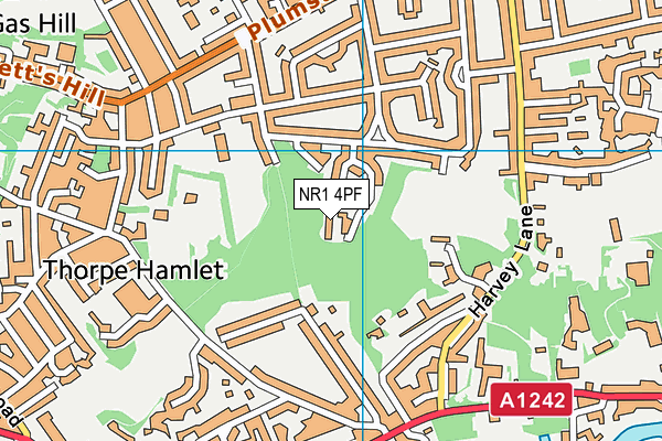 NR1 4PF map - OS VectorMap District (Ordnance Survey)