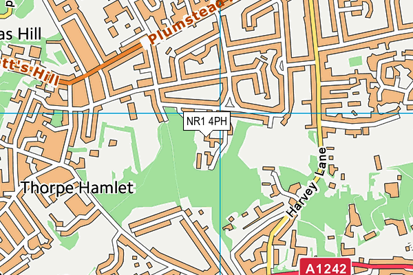 NR1 4PH map - OS VectorMap District (Ordnance Survey)
