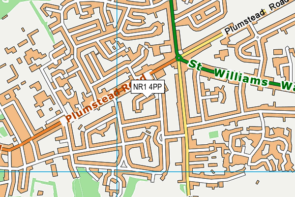 NR1 4PP map - OS VectorMap District (Ordnance Survey)