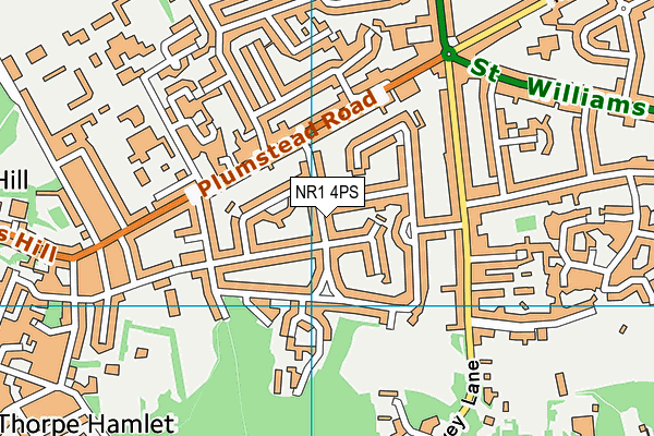 NR1 4PS map - OS VectorMap District (Ordnance Survey)