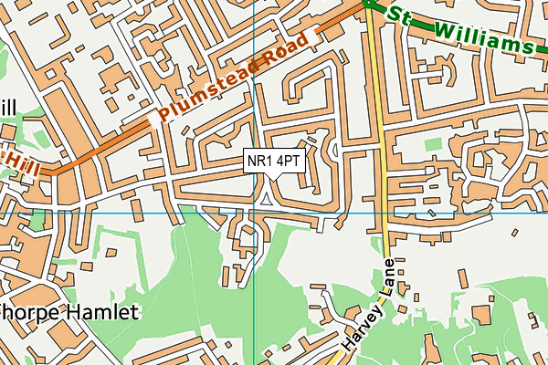 NR1 4PT map - OS VectorMap District (Ordnance Survey)