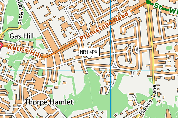 NR1 4PX map - OS VectorMap District (Ordnance Survey)