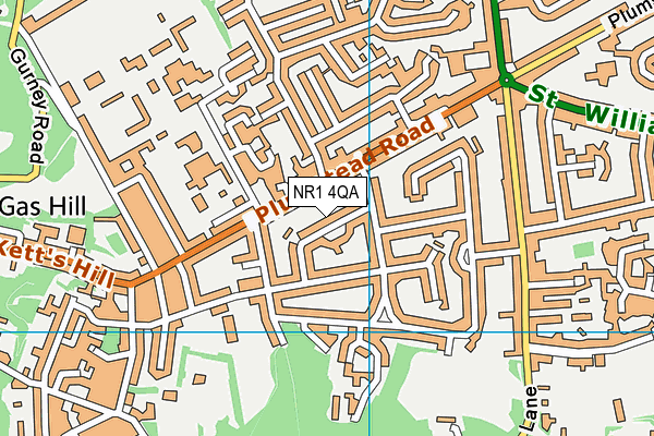 NR1 4QA map - OS VectorMap District (Ordnance Survey)