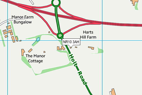 NR10 3AH map - OS VectorMap District (Ordnance Survey)