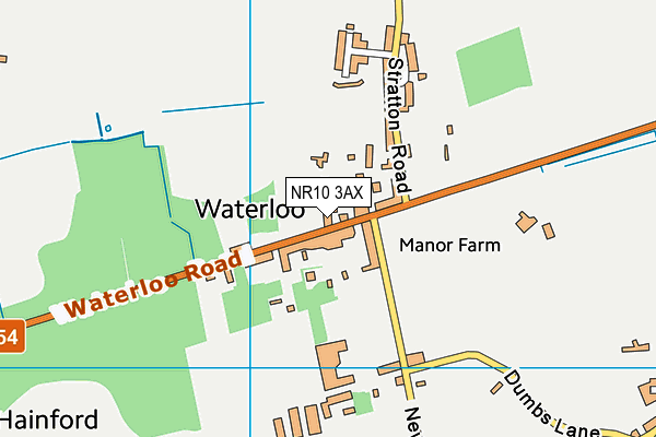 NR10 3AX map - OS VectorMap District (Ordnance Survey)
