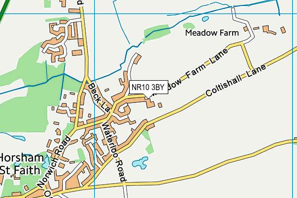 NR10 3BY map - OS VectorMap District (Ordnance Survey)