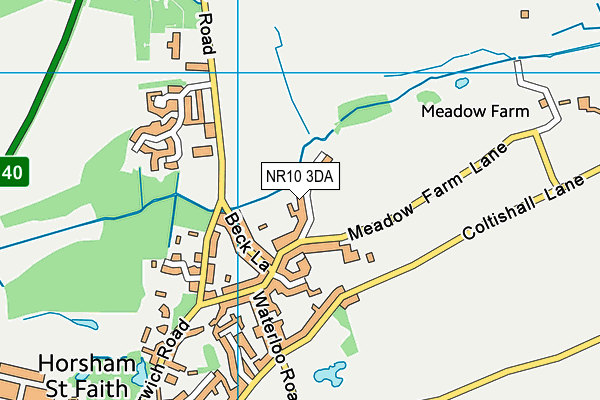 NR10 3DA map - OS VectorMap District (Ordnance Survey)