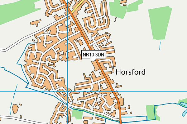 Horsford Village Hall & Recreation Ground map (NR10 3DN) - OS VectorMap District (Ordnance Survey)