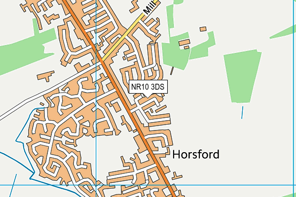 NR10 3DS map - OS VectorMap District (Ordnance Survey)