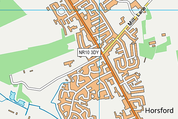 NR10 3DY map - OS VectorMap District (Ordnance Survey)