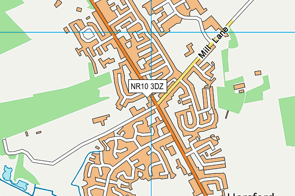 NR10 3DZ map - OS VectorMap District (Ordnance Survey)