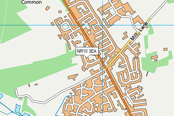 NR10 3EA map - OS VectorMap District (Ordnance Survey)
