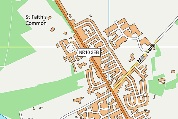 NR10 3EB map - OS VectorMap District (Ordnance Survey)