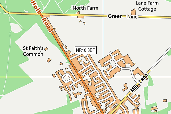 NR10 3EF map - OS VectorMap District (Ordnance Survey)