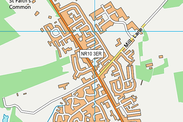 NR10 3ER map - OS VectorMap District (Ordnance Survey)