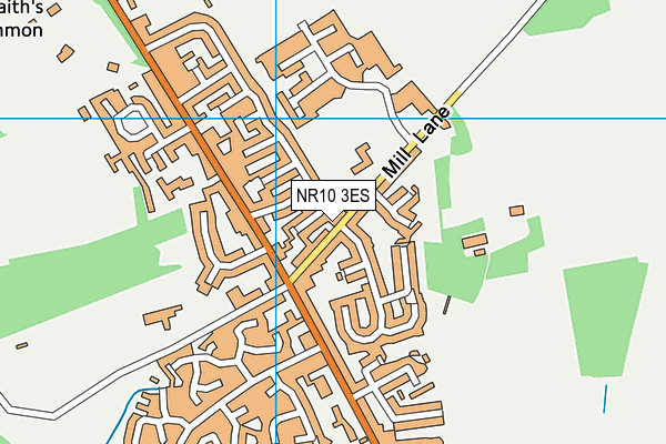Horsford Ce Primary School map (NR10 3ES) - OS VectorMap District (Ordnance Survey)