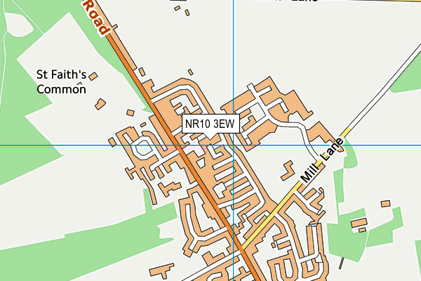 NR10 3EW map - OS VectorMap District (Ordnance Survey)