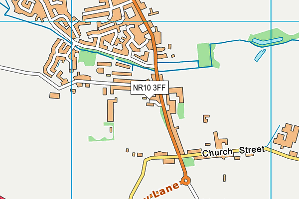 NR10 3FF map - OS VectorMap District (Ordnance Survey)