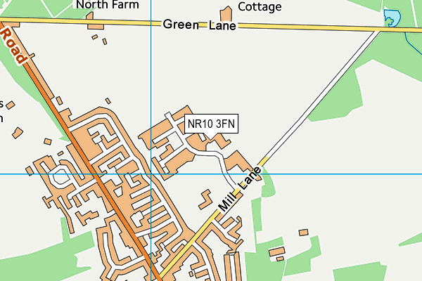 NR10 3FN map - OS VectorMap District (Ordnance Survey)