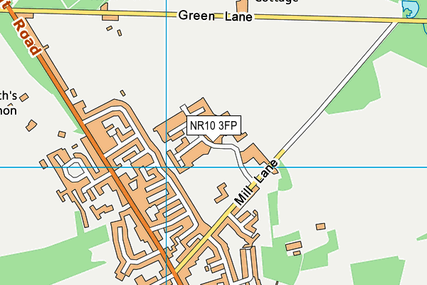 NR10 3FP map - OS VectorMap District (Ordnance Survey)