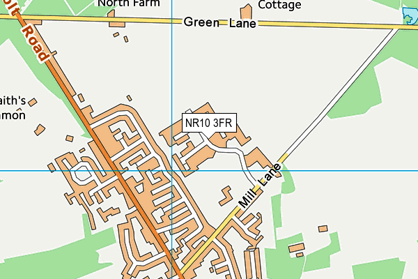 NR10 3FR map - OS VectorMap District (Ordnance Survey)