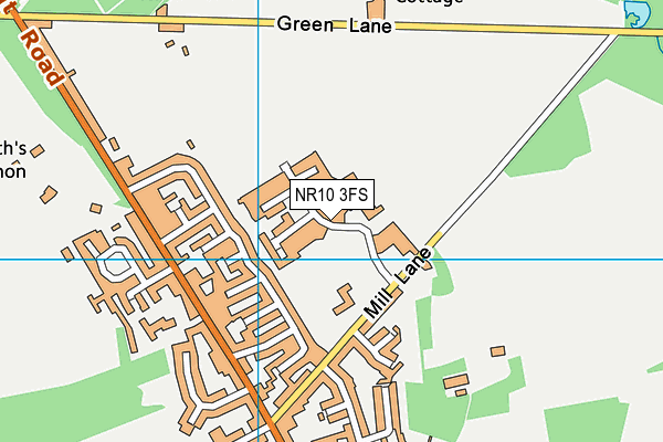 NR10 3FS map - OS VectorMap District (Ordnance Survey)