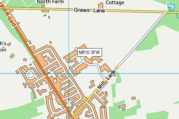 NR10 3FW map - OS VectorMap District (Ordnance Survey)