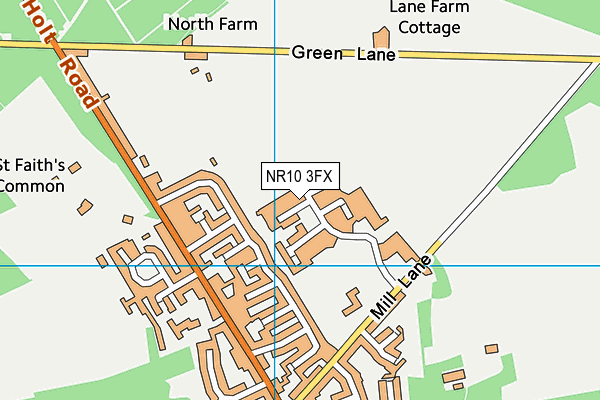 NR10 3FX map - OS VectorMap District (Ordnance Survey)
