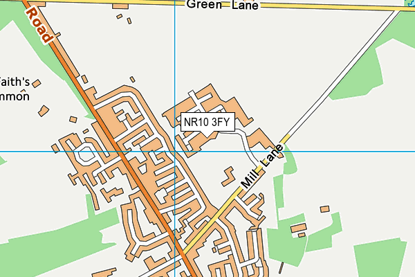 NR10 3FY map - OS VectorMap District (Ordnance Survey)