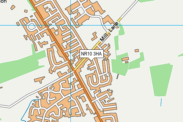 NR10 3HA map - OS VectorMap District (Ordnance Survey)