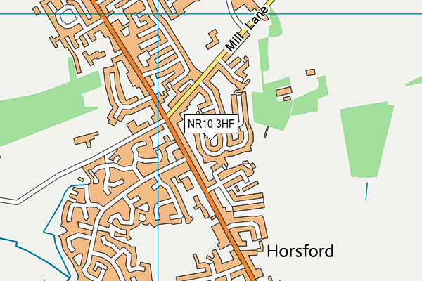 NR10 3HF map - OS VectorMap District (Ordnance Survey)