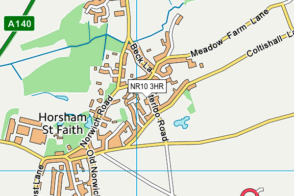 NR10 3HR map - OS VectorMap District (Ordnance Survey)