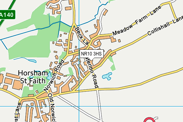 NR10 3HS map - OS VectorMap District (Ordnance Survey)
