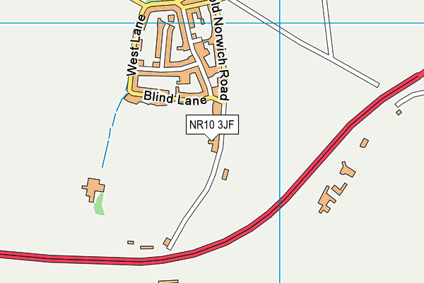 NR10 3JF map - OS VectorMap District (Ordnance Survey)