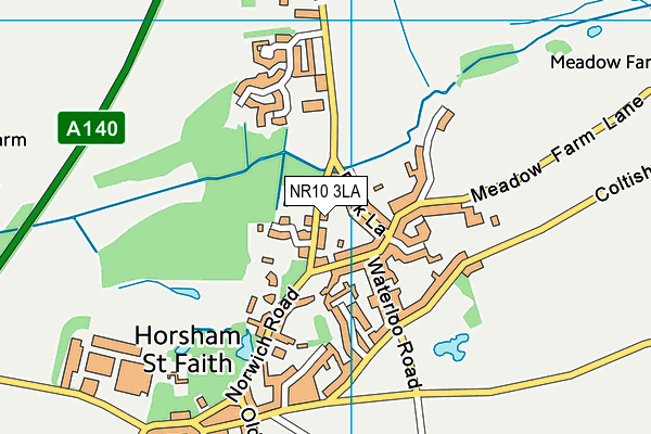 NR10 3LA map - OS VectorMap District (Ordnance Survey)