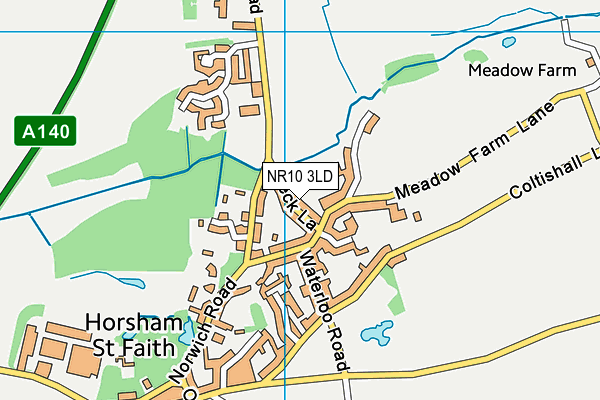 NR10 3LD map - OS VectorMap District (Ordnance Survey)