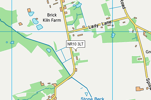 NR10 3LT map - OS VectorMap District (Ordnance Survey)